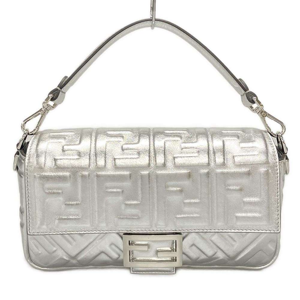 Fendi Mamma Bucket Handbag FF Embossed Leather